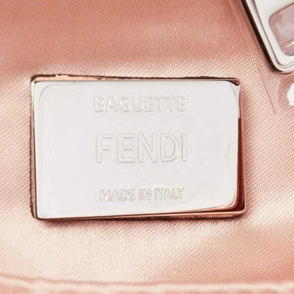 Fendi Baby Pink Nylon Convertible Multipocket Belt Baguette Bag 8BR808 - Picture 10 of 11
